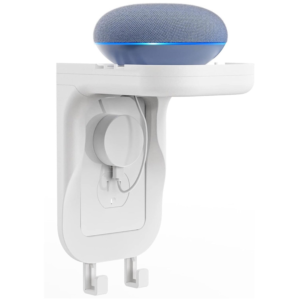 Wali Outlet Shelf Wall Organizer White with Hooks